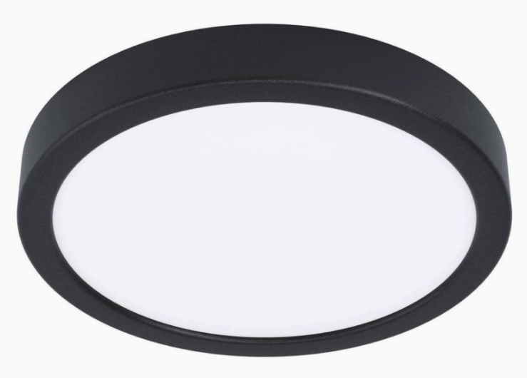 LED Deckenleuchte, Schwarz, IP44