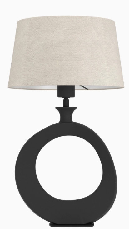 Tischleuchte, Schwarz, E27, Schnurschalter