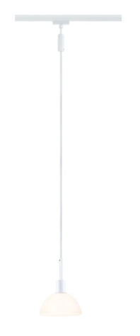 Pendelleuchte Sarrasani, Opalglas, Aufhängung Weiß matt, E14