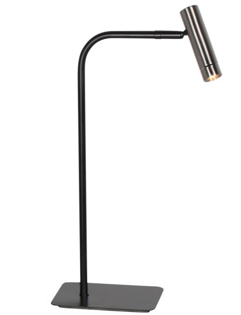 LED Tischleuchte, Stahlfarben, Touchdimmer, CRI 90+