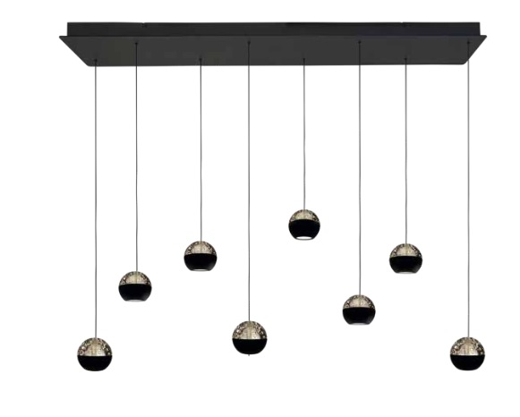 LED Pendelleuchte, DTW, CRI 90+, 8 flammig