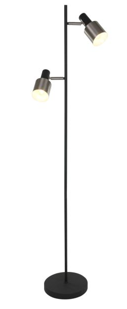 Stehleuchte, 2-flammig, schwenkbar