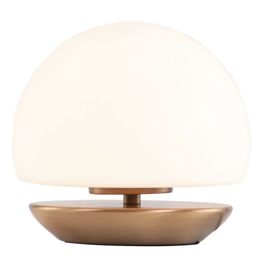 LED Wandleuchte, Bronzefarben, Opalglas, 3-stufig dimmbar, G9 inkl.