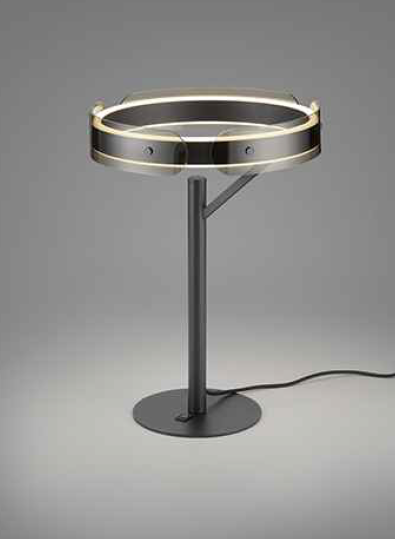 LED Tischleuchte, Fernbedienung, CCT, Rauchglas