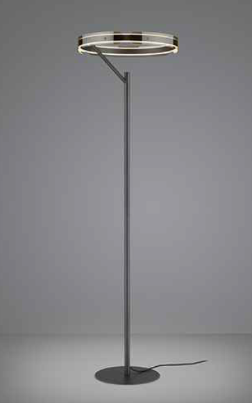 LED Stehleuchte, Fernbedienung, CCT, Rauchfarben