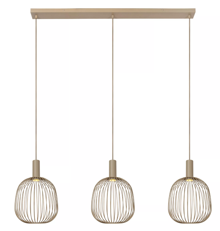 Pendelleuchte, 3-flammig, Taupe, GU10