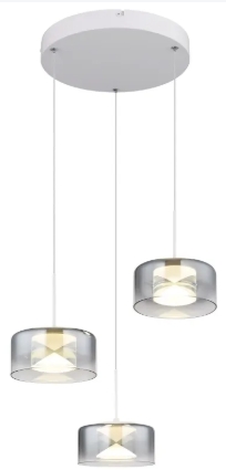 LED Pendelleuchte, Rauchglas, Höhenverstellbar