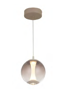 LED Pendelleuchte, Sandfarben, 3-stufig dimmbar