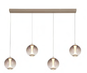 LED Pendelleuchte, 3-stufig dimmbar, Sandfarben