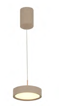 LED Pendelleuchte, Sandfarben, 3-stufig dimmbar, Lift