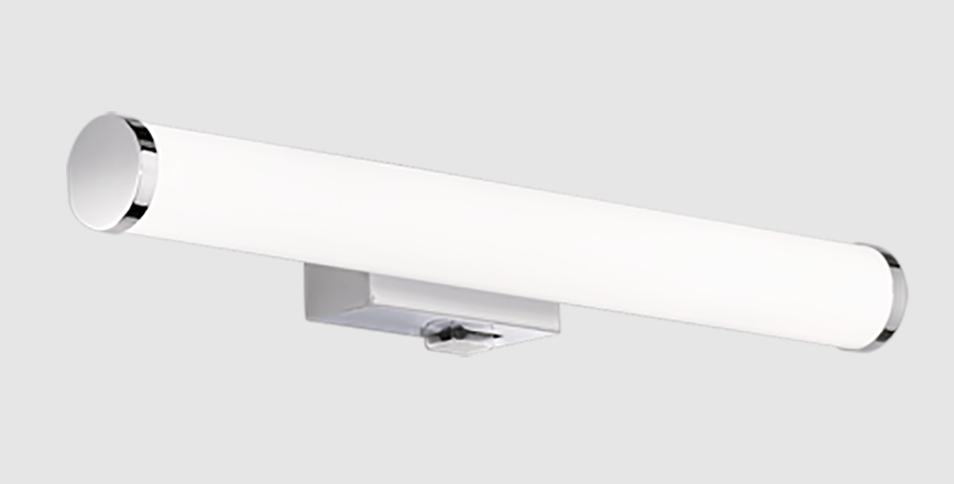 LED Wandleuchte, Chrome, IP44, Schalter, CCT