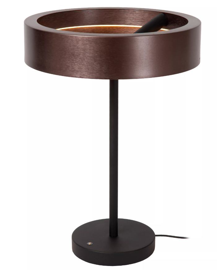 LED Tischleuchte, CCT, Tastdimmer, Kaffee