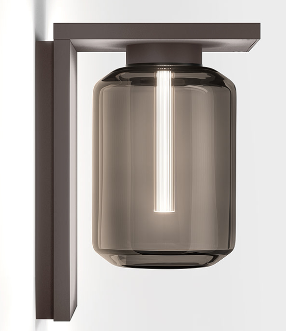 LED Wandleuchte, dimmbar, IP65, Braun