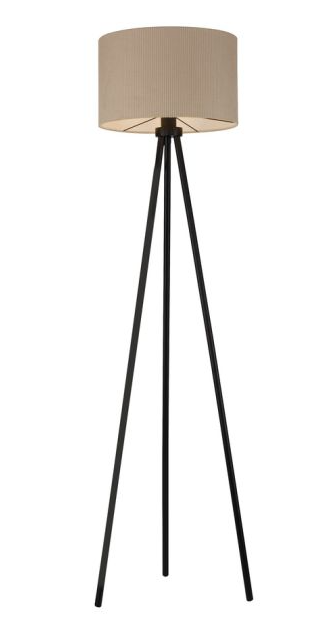 Stehleuchte, Beige, Fußschalter, E27