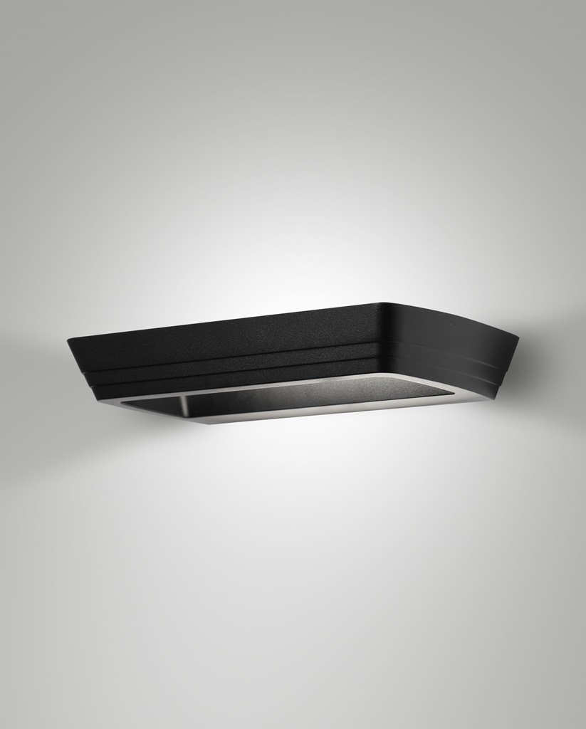 LED Wandleuchte, CCT, dimmbar, schwarz