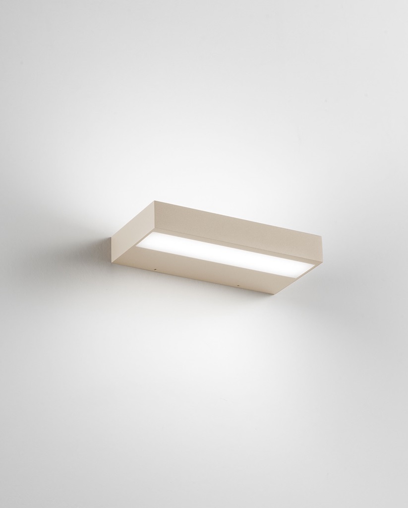 LED Wandleuchte, CCT, dimmbar, Sandfarben