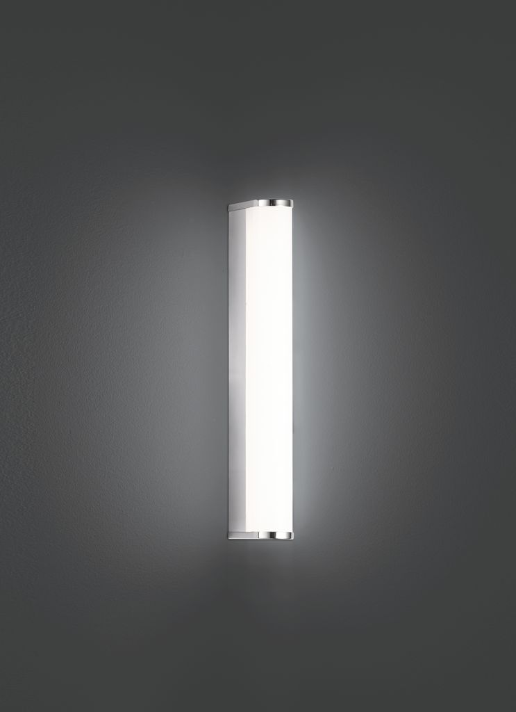 Elegante, chromfarbene Wandleuchte