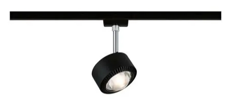 LED Strahler, Abstrahlwinkel = 65 Grad, Schwarz matt/Chrom, dimmbar