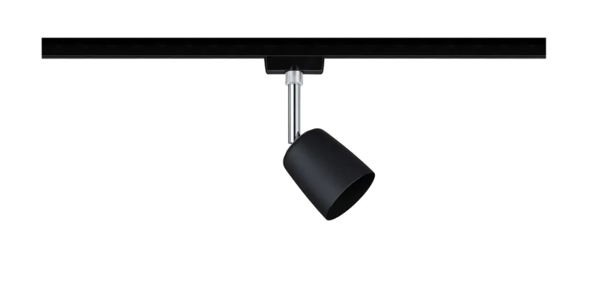 U Rail Spot Cover, 1 * GU10 max. 10 Watt LED ohne Glühlampe, Farbe : Schwarz matt, dimmbar