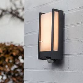 Sensor, Anthrazitfarbige Außenleuchte