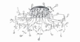 LED Deckenleuchte, Glas klar, dimmbar über Wanddimmer