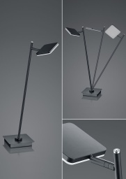 LED Tischleuchte, CCT, Tastdimmer, schwenkbar, Memory