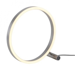 Aluminiumfarbene LED Tischleuchte, Touchdimmer