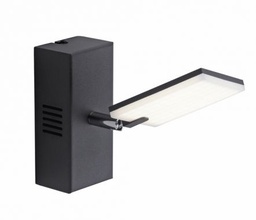 1 flam. schwarzer Strahler, inkl. Fernbedienung