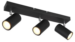 Deckenstrahler schwarz matt, 3x GU10 Fassung