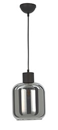 Dekorative Pendelleuchte, Schwarz, 1 x E27 Fassung