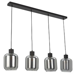 Dekorative Pendelleuchte, Schwarz, 4 x E27 Fassung