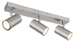 Deckenstrahler, Nickel matt, 3 x GU 10 Fassung