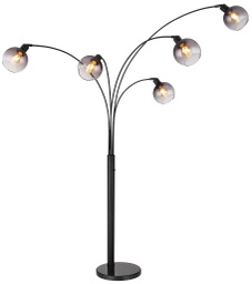 Stehleuchte, Rauchglas, Drehschalter, E27, ZT1