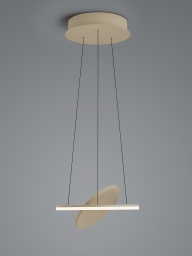 LED Pendelleuchte, CCT, Fernbedienung, verstellbar, CRI 90+, Sand