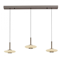 LED Pendelleuchte, dimmbar, höhenverstellbar, Braun