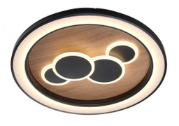 LED Deckenleuchte, Holz-natur, separat steuerbar
