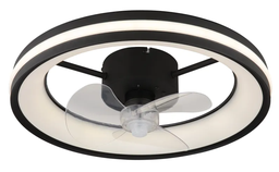 Deckenventilator, schwarz, Fernbedienung