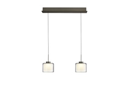 LED Pendelleuchte, Fernb., CRI 90+, höhenverst., Rauchglas
