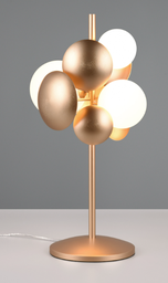 Tischleuchte, Metall goldfarbig