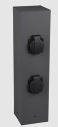 Steckdosenpoller, 4x Steckdose max. 3600W, IP54, Anthrazit
