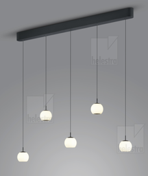 LED Pendelleuchte 5 flammig mattschwarz