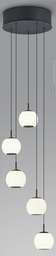 LED Pendelleuchte 5 flammig mattschwarz