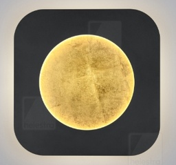 Wand- und Deckenleuchte mattschwarz/blattgold