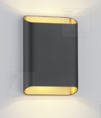 LED Wandleuchte schwarz/gold