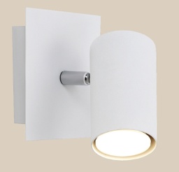 Wandleuchte, Down, weiß, GU 10