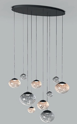 LED Pendelleuchte, CCT, Schwarz/Amber