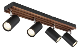 Strahler, schwenkbar, Holzoptik, GU10