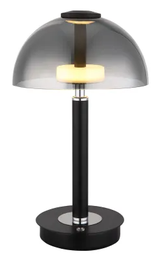 LED Tischleuchte, Ein/Aus per Touch, Rauchglas