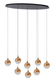 LED Pendelleuchte, dimmbar, höhenverstellbar, Amber