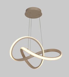 LED Pendelleuchte, Sandfarben, 3-stufig dimmbar